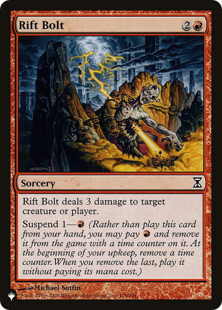Rift Bolt - The List Reprints Magic: The Gathering trading card