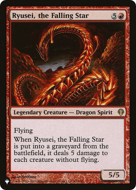 Ryusei, the Falling Star - The List Reprints Magic: The Gathering trading card
