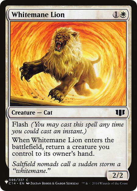 Whitemane Lion (C14) - The List Reprints Magic: The Gathering trading card