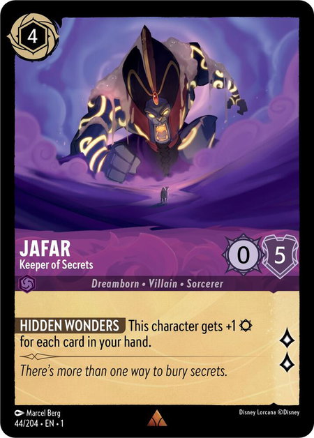 Jafar - Keeper of Secrets - The First Chapter Disney Lorcana trading card