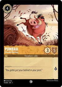 Pumbaa - Friendly Warthog - The First Chapter (1) #17/204 - Common Disney Lorcana Trading Card