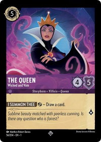 The Queen - Wicked and Vain - The First Chapter (1) #56/204 - Super Rare Disney Lorcana Trading Card