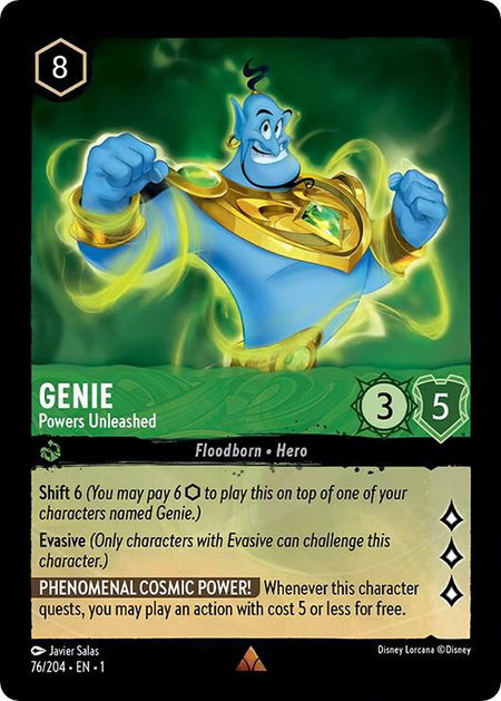 Genie - Powers Unleashed - The First Chapter Disney Lorcana trading card