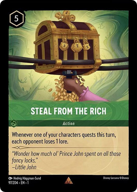 Steal From The Rich - The First Chapter Disney Lorcana trading card