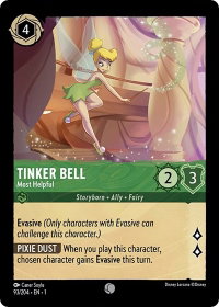 Tinker Bell - Most Helpful - The First Chapter (1) #93/204 - Common Disney Lorcana Trading Card