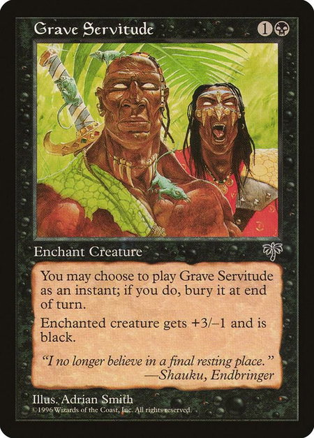Grave Servitude - Mirage Magic: The Gathering trading card