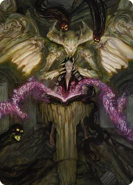 Demonic Tutor Art Card - Art Series: Commander Masters Magic: The Gathering trading card