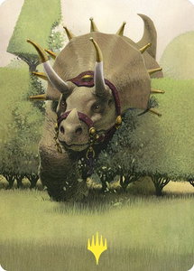 Regal Behemoth Art Card (Gold-Stamped) - Art Series: Commander Masters (ASCMM) #43 - Special Magic: The Gathering Trading Card
