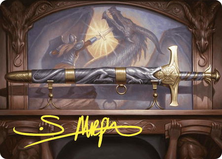 Ancestral Blade Art Card (Gold-Stamped Signature) trading card from Art Series: Commander Masters Ancestral Blade Art Card (Gold-Stamped Signature) - Art Series: Commander Masters Magic: The Gathering trading card