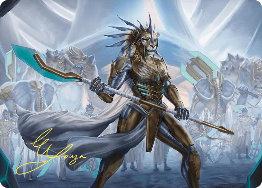Kemba, Kha Regent Art Card (Gold-Stamped Signature) trading card from Art Series: Commander Masters Kemba, Kha Regent Art Card (Gold-Stamped Signature) - Art Series: Commander Masters Magic: The Gathering trading card