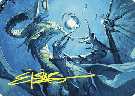 Deep Analysis Art Card (Gold-Stamped Signature) trading card from Art Series: Commander Masters Deep Analysis Art Card (Gold-Stamped Signature) - Art Series: Commander Masters Magic: The Gathering trading card