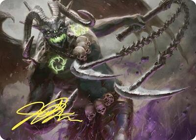 Archfiend of Despair Art Card (Gold-Stamped Signature) - Art Series: Commander Masters (ASCMM) #12 - Special Magic: The Gathering Trading Card