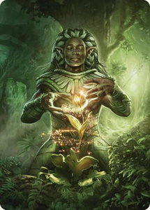 Elvish Mystic Art Card - Art Series: Commander Masters (ASCMM) #41 - Special Magic: The Gathering Trading Card