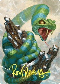 Ohran Frostfang Art Card (Gold-Stamped Signature) - Art Series: Commander Masters (ASCMM) #42 - Special Magic: The Gathering Trading Card