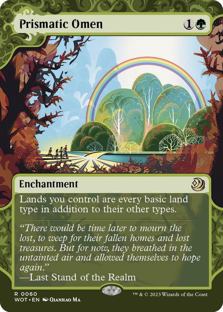 Prismatic Omen - Wilds of Eldraine: Enchanting Tales Magic: The Gathering trading card