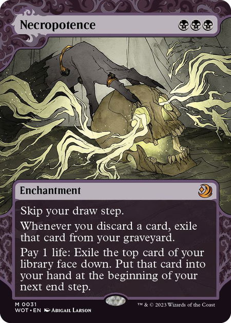 Necropotence - Wilds of Eldraine: Enchanting Tales Magic: The Gathering trading card