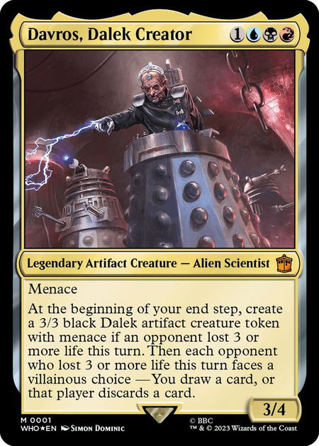 Davros, Dalek Creator - Universes Beyond: Doctor Who Magic: The Gathering trading card