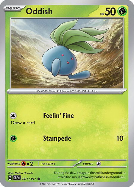 Oddish - SV03: Obsidian Flames Pokémon trading card