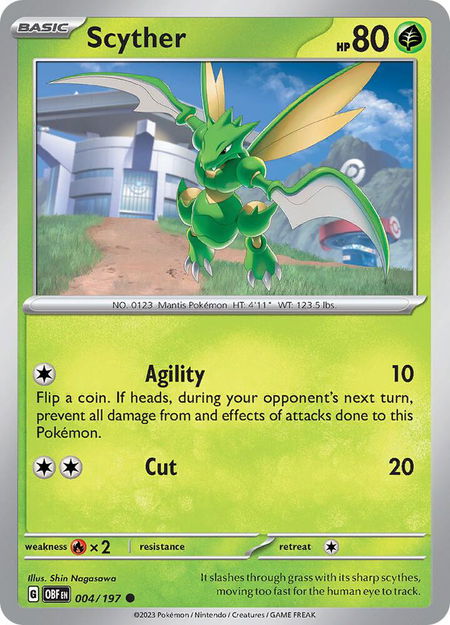 Scyther - SV03: Obsidian Flames Pokémon trading card