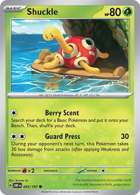 Shuckle - SV03: Obsidian Flames (OBF) #005/197 - Common Pokémon Trading Card