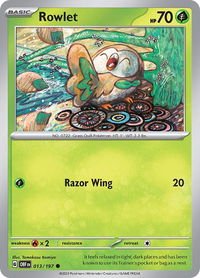 Rowlet - SV03: Obsidian Flames (OBF) #013/197 - Common Pokémon Trading Card