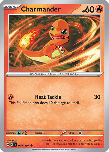 Charmander - SV03: Obsidian Flames Pokémon trading card