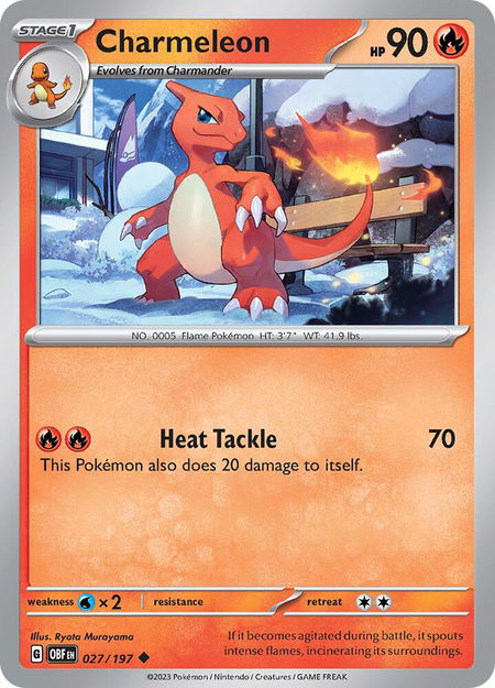 Charmeleon - SV03: Obsidian Flames Pokémon trading card