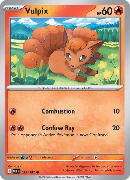 Vulpix - SV03: Obsidian Flames Pokémon trading card