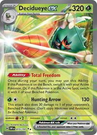 Decidueye ex - SV03: Obsidian Flames (OBF) #015/197 - Double Rare Pokémon Trading Card