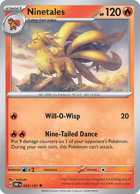 Ninetales - SV03: Obsidian Flames Pokémon trading card