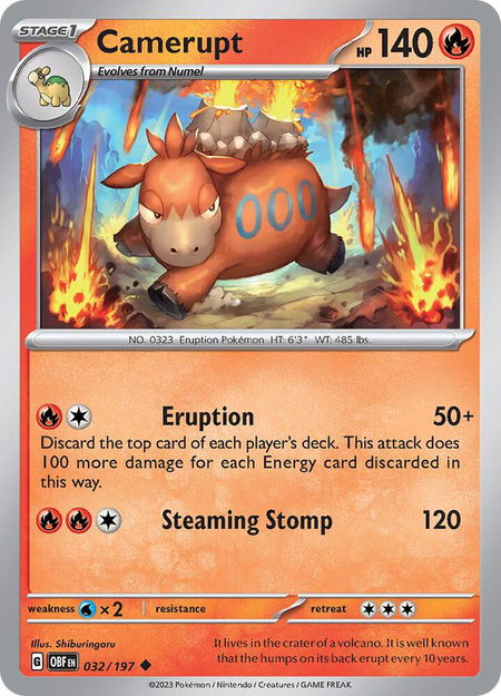 Camerupt - SV03: Obsidian Flames Pokémon trading card