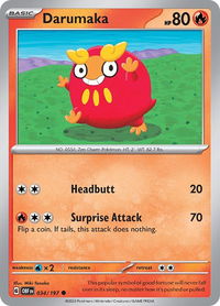 Darumaka - SV03: Obsidian Flames (OBF) #034/197 - Common Pokémon Trading Card