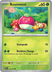 Bounsweet - SV03: Obsidian Flames (OBF) #016/197 - Common Pokémon Trading Card