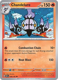 Chandelure - SV03: Obsidian Flames (OBF) #038/197 - Uncommon Pokémon Trading Card