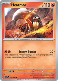 Heatmor - SV03: Obsidian Flames (OBF) #039/197 - Common Pokémon Trading Card