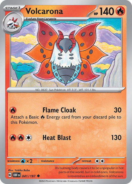 Volcarona - SV03: Obsidian Flames Pokémon trading card