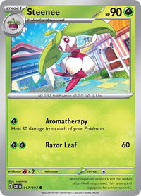 Steenee - SV03: Obsidian Flames (OBF) #017/197 - Common Pokémon Trading Card