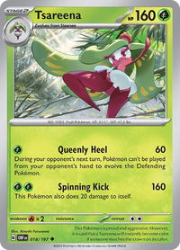 Tsareena - SV03: Obsidian Flames (OBF) #018/197 - Uncommon Pokémon Trading Card