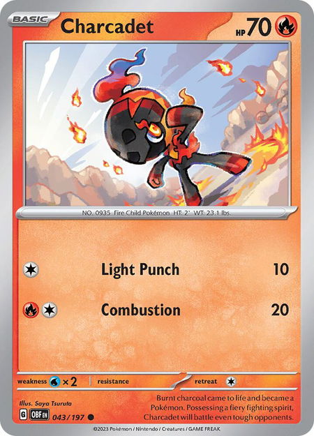 Charcadet - SV03: Obsidian Flames Pokémon trading card