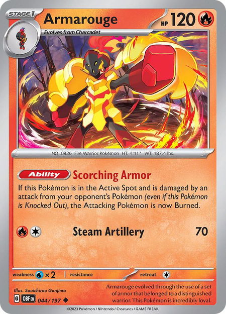Armarouge - SV03: Obsidian Flames Pokémon trading card