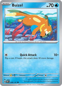 Buizel - SV03: Obsidian Flames (OBF) #048/197 - Common Pokémon Trading Card