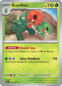 Scovillain - SV03: Obsidian Flames (OBF) #025/197 - Rare Pokémon Trading Card