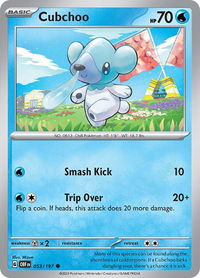 Cubchoo - SV03: Obsidian Flames (OBF) #053/197 - Common Pokémon Trading Card