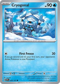 Cryogonal - SV03: Obsidian Flames (OBF) #055/197 - Common Pokémon Trading Card