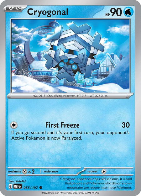 Cryogonal - SV03: Obsidian Flames Pokémon trading card