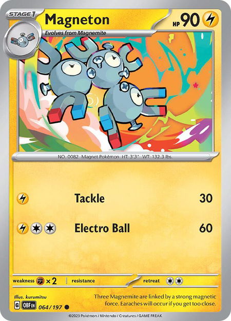 Magneton - SV03: Obsidian Flames Pokémon trading card