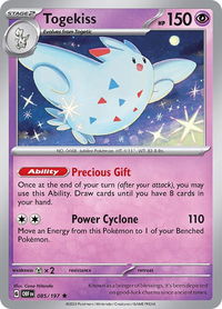 Togekiss - SV03: Obsidian Flames (OBF) #085/197 - Rare Pokémon Trading Card