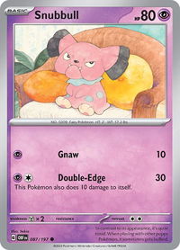 Snubbull - SV03: Obsidian Flames (OBF) #087/197 - Common Pokémon Trading Card