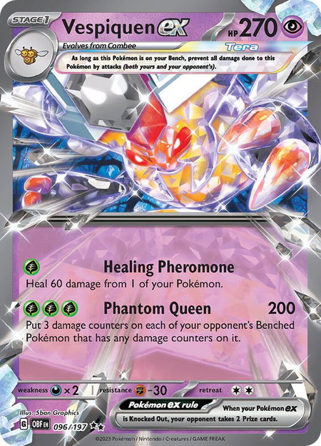 Vespiquen ex - SV03: Obsidian Flames Pokémon trading card