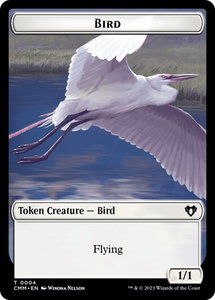 Bird // Satyr Double-Sided Token - Commander Masters (CMM) #4 // 29 - Token Magic: The Gathering Trading Card